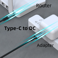 Konverter USB-C, dukungan pengisi daya 100W PD 1A 2A 3A 5V 9V 12V Tipe C ke DC plug kabel pengisian cepat 12v Tipe c