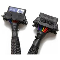 Cable adaptador divisor OBD2 de 16 pines con protección trenzada de chaqueta de PVC 1x extensión macho 2X hembra 30cm lectores de código de coche Cable OBD