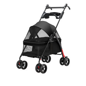 Chariot pliable et réglable en tissu <span class=keywords><strong>pour</strong></span> animaux de compagnie, <span class=keywords><strong>pour</strong></span> petits chiens et chats, chariot multifonctionnel <span class=keywords><strong>pour</strong></span> animaux de compagnie, <span class=keywords><strong>poussette</strong></span> d'extérieur à 4 roues, portable - Product Image 2