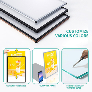 Lampu kaca aluminium tahan air surat bioskop profil elektronik tutup portabel cetakan backlit besar latar belakang kotak cahaya pameran - Product Image 4