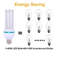 Vente en gros, lampe haute puissance E27 B22 3w 5w 7w 9w 12w 18w 24w 32w, lampe à économie d'énergie SMD U/Spiral forme CFL Led ampoule de maïs
