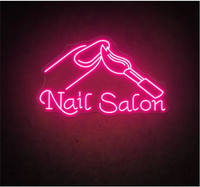 Enseigne au néon personnalisée pour salon de manucure, lumière au néon imperméable, enseigne au néon personnalisée pour la décoration murale d'un salon de beauté