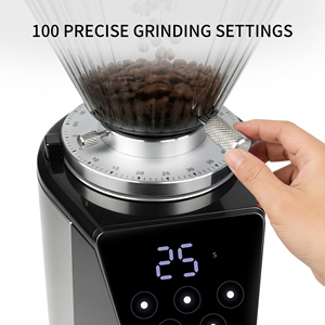 Molinillo de Café Profesional Comercial con Muelas Planas de 64 mm, Pantalla Táctil LED, Molinillo de Café Eléctrico con Muelas Planas para Espresso - Product Image 4