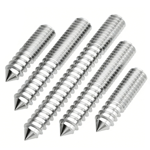 Tornillo de acero inoxidable 304 de doble rosca para colgar en madera, perforador metálico de rosca <span class=keywords><strong>sin</strong></span> <span class=keywords><strong>fin</strong></span> para ojales - Product Image 1