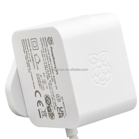 Raspberry Pi 5 Alimentation officielle 27W Entrée USB-C 100-240Vac Blanc Noir 1.2m 18AWG Câble USB C Adaptateur secteur Raspberry Pi5