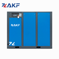 Compresseur d'air industriel à vis PM VSD à deux étages ZAKF ZAT-300 300HP 200KW Stationnaire avec moteur PLC et roulement à haut débit d'air