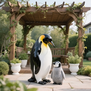 Động vật Tượng trang trí chim cánh cụt tùy chỉnh thực hiện tác phẩm điêu khắc sống động như thật Mall atrium sảnh khách sạn sân bay thiết bị đầu cuối FRP Plaza trang trí - Product Image 5