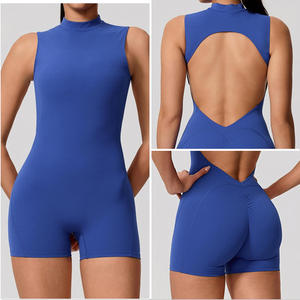 Monos deportivos de alta intensidad para mujer, sin espalda, enterizos de entrenamiento, monos de gimnasio, fitness, <span class=keywords><strong>yoga</strong></span> de una pieza para mujer - Product Image 4
