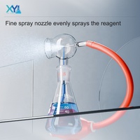 Flacon pulvérisateur triangulaire en verre borosilicate de laboratoire pour chromatographie TLC avec boule en caoutchouc – Ensemble complet