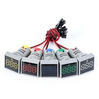 Amperímetro de CA monofásico Pantalla dual digital analógica 100A Medidor de panel cuadrado Puntero rojo con LED para monitoreo de energía