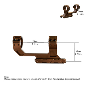 ขาตั้งกล้องเล็ง BANGBANG แบบ Cantilever สำหรับท่อขนาด 30 มม. ฐานขนาด 20 มม. ความสูงตรงกลาง 1.93 นิ้ว (สีน้ำตาล) - Product Image 3
