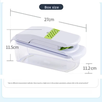 Accessoires de cuisine Mandoline manuelle 18 en 1 pour pommes de terre, coupe-oignons, coupe-légumes, coupe-légumes