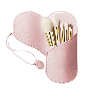 Pochette à pinceaux de maquillage en PU avec fermeture éclair, résistante à l'eau, avec cordon, portable, pour le rangement des cosmétiques, organiseur de voyage, logo personnalisé - Product Image 5