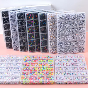 Wholesale New Creative DIY Children's Acrylic <b>Letter</b> Bracelet Toys 24 Bundles Factory Direct Sales Jewelry Making Toys for Kids - Product Image 1