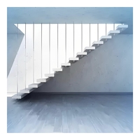 Prima Moderne Escalier Droit Lumière avec Senior Long Cube Lustres Verre Marche Haut Plafond Conception Personnalisée Escalier en Bois