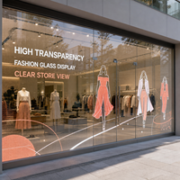 Écran LED transparent pour vitrine de boutique de mode, affichage LED personnalisé sur verre