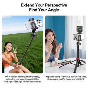 <span class=keywords><strong>Ulanzi</strong></span> <span class=keywords><strong>MT</strong></span>-44 B Trípode y Palo Selfie 2 en 1 de 150 cm + Control Remoto - Product Image 5