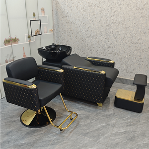 Fauteuil de Barbier de Luxe Doré Personnalisable en Cuir, Équipement de Beauté, Chaise de Coiffeur avec Logo Personnalisé, Chaise de Salon de Coiffure pour Barbier - Product Image 6