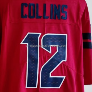 Nico Collins kırmızı alternatif en kaliteli dikişli amerikan futbolu Jersey gemi hazır - Product Image 1