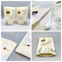 Sachets Doypack en Mylar pour en-cas, personnalisés, avec fenêtre transparente mate, fermeture éclair refermable, pour noix de cajou, avec logo personnalisé