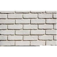 Briques blanches vintage récupérées, briques anciennes, revêtement mural en briques, Capella White Matte Porcelain Brick Tile Premium