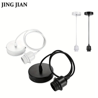 Cordon d'alimentation de 1 m, support de lampe suspendue à vis E27 avec interrupteur et prise EU/US pour douille d'ampoule LED suspendue