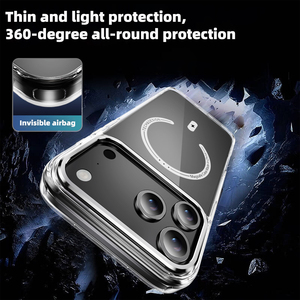 HMJ Chine étui de téléphone fabricant TPU Transparent magnétique housse de téléphone Funda Para De <span class=keywords><strong>Tel</strong></span>éfono pour iphone 17 16 Pro Max - Product Image 6