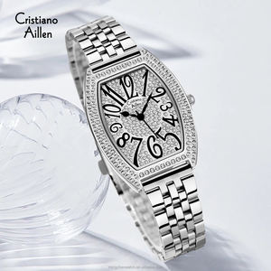 <span class=keywords><strong>Montre</strong></span> à quartz de luxe pour femme <span class=keywords><strong>Cristiano</strong></span> Aillen, style décontracté, 38 mm, acier inoxydable, bracelet en alliage de 18 mm, cadran en verre, affichage à aiguilles - Product Image 2