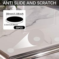Pads en silicone acrylique transparents ronds, forme personnalisée Kuliwei, absorbant les chocs, autocollants, antidérapants, pieds en caoutchouc pour table en verre