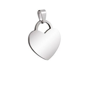 Ciondolo a Cuore in Acciaio Placcato Oro 20x15mm, Stile Religioso Carino, Charm Religioso Impermeabile con Cristalli e Motivo Numerico - Product Image 1