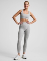 Legging Yoga Garis Kontras Elastis Tinggi dan Bernapas, Pinggang Bentuk V, Kain Fungsional, Legging Cepat Kering
