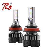 Phares LED de Mini taille, ampoules d'éclairage automobile, blanc pur, H7 H11 9005 9006 9012 H1 H3 880 881 H27 36W 4000LM, 2 pièces