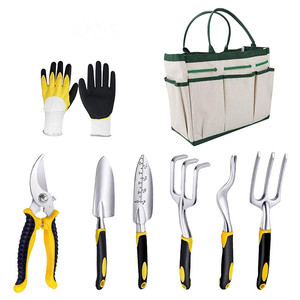 Gran oferta de alta calidad, mango de plástico, 8 piezas, herramientas de jardín de aleación de aluminio resistente con bolsa de lona - Product Image 5