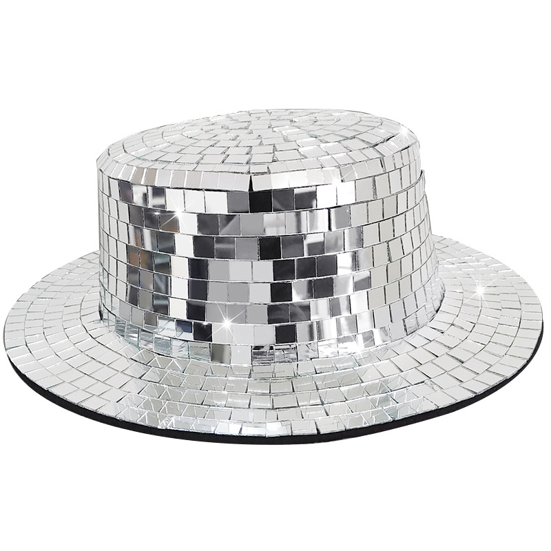 Festival Accessories Disco Mirror Bucket Hat - Reflective Silver