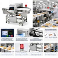Détecteur de métaux alimentaire à grande vitesse avec alarme et dispositif de rejet pour ligne de production de snacks et biscuits