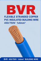 Câble de câblage domestique en cuivre sans oxygène multi-brins haute pureté BVR 450/750V certifié ISO CE