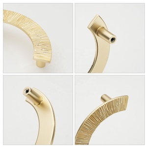 חומרה אישית מטבח חצי מעגל ארון מתכת מוצק מושך ידית ריהוט זהב - Product Image 4