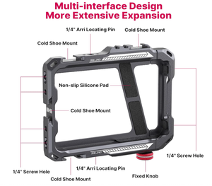 ULANZI Universelles Smartphone-<span class=keywords><strong>Video</strong></span>-Rig-Kit mit Griffen, Aluminium-Handstabilisator für Smartphone-Videoaufnahmen, Filmemacher-Griff für Videomacher - Product Image 5