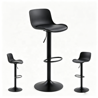 Tabouret de bar moderne en plastique, réglable en hauteur, pivotant, avec repose-pieds, pour îlot de cuisine, café, bar, mobilier de salle à manger à domicile
