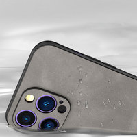 Étui de téléphone de luxe hybride en cuir suédé pour iPhone 16 15 14 13 12 11 Pro Max Plus X XS Max XR, coque antichoc