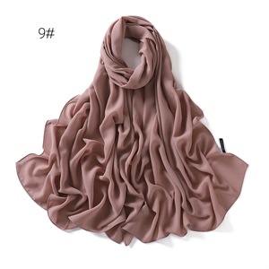 Hiyab de Chifón Burbuja de Poliéster Satinado de Alta Calidad, Hiyab Musulmán Transpirable, Chal Largo, Bufanda, Hiyab de Voile Jersey, Capa para Mujer - Product Image 4