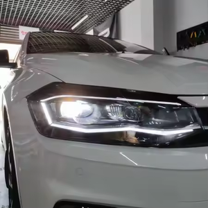 Faro a LED per <span class=keywords><strong>Volkswagen</strong></span> <span class=keywords><strong>POLO</strong></span> 2019-2024, 12V 6000K, Luci Diurne Modificate con Nuovo Design a Flusso d'Acqua Direzionale - Product Image 5