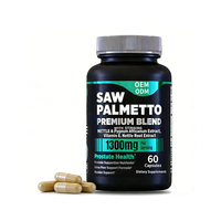 Complément alimentaire pour la santé de la prostate des hommes OEM, à base de palmier nain et de lycopène en capsules, pour une fonction prostatique saine et un soutien urinaire.