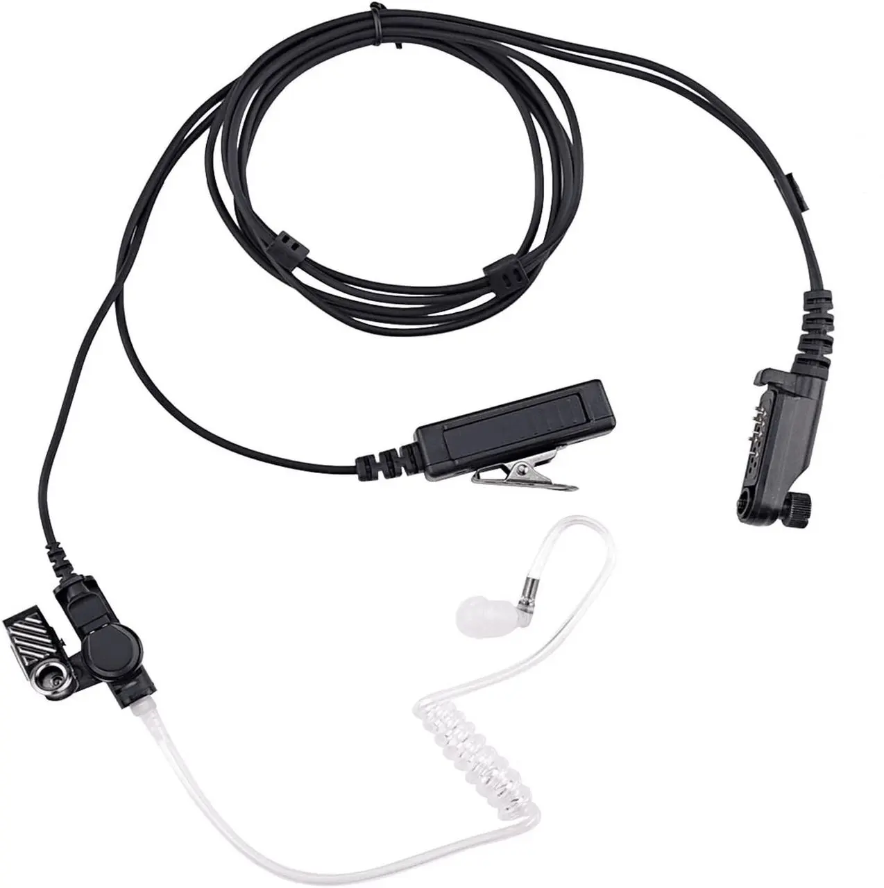 KAC-A01-HP6 Zwarte Oortelefoon Met Akoestische Buis En Afneembare In-Line Ptt Voor Hytera Pk 605/685