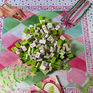 Venta al por mayor en stock: Juego de fichas de Mahjong de Navidad americano de lujo, personalizadas, grabadas, de acrílico 160/166 - Product Image 6