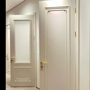 Ahşap KAPI Özel Yapım Ticari Modern Su Geçirmez HDF Kalıplı Ahşap Kapı, Yüzey İşlemeli İtmeli Çekmeli 1 Yıl Garantili Banyo Kapısı - Product Image 4