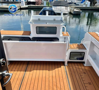 Bateau Économique Chinois Personnalisé de 7,5m, Entièrement Soudé en Aluminium, pour la Pêche et la Plaisance, avec Cabine
