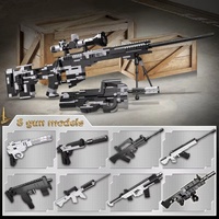 Jouet de construction en briques SAMLOK, modèle d'arme à feu, pistolet de précision M416 Mp5 P90, ensemble de blocs en plastique ABS, 30 pièces, 5 à 7 ans