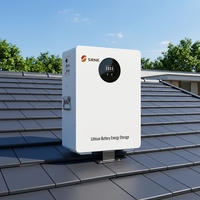SRNE EOS08B-24 25.6V 7.16kWh LiFePO4 IP65 Baterai Penyimpanan Energi Rumah Terpasang di Dinding 280Ah untuk Sistem Tenaga Surya Rumah Hibrida