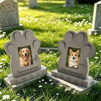 Pierre commémorative pour chien en PLA imprimée en 3D, forme de patte créative style américain, souvenir funéraire pour animal de compagnie
